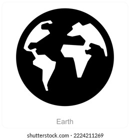 Earth and environment icon concept