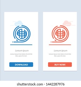 Earth, Environment, Planet, Shaping, Terra  Blue and Red Download and Buy Now web Widget Card Template