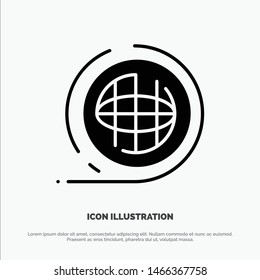 Earth, Environment, Planet, Shaping, Terra solid Glyph Icon vector. Vector Icon Template background