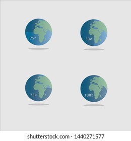 Earth (Europe,Africa) 25 percent - 100 percent