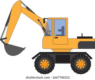 earth excavating excavator vector file