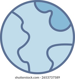 Icono de tono azul lleno de tierra