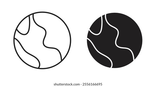 Earth Filled flat icons set for apps and web ui designs.