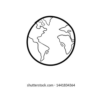 earth fire doodle icon vector hand drawing