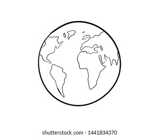 earth fire doodle icon vector hand drawing