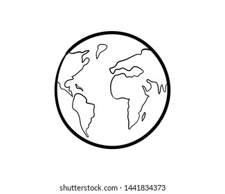 earth fire doodle icon vector hand drawing