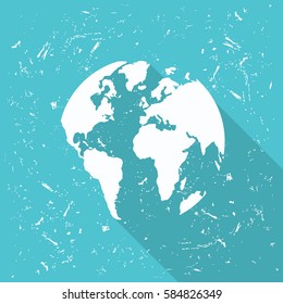 Earth in flat design