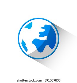 Earth flat icon isolate on white background vector illustration eps 10