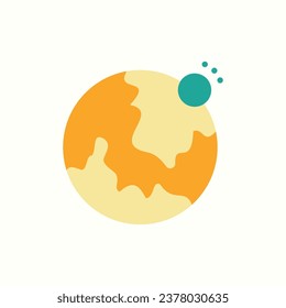 earth flat icon, isolated icon in light background, perfect for website, blog, logo, graphic design, social media, UI, mobile app
