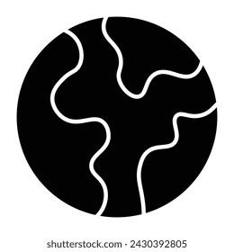 Icono plano de la tierra. ilustración vectorial.