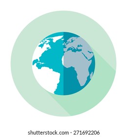 Earth flat icon vector illustration