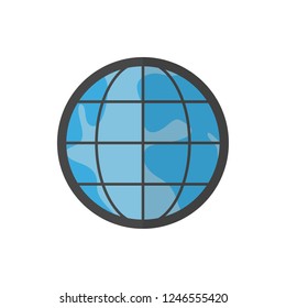 earth flat vector icon