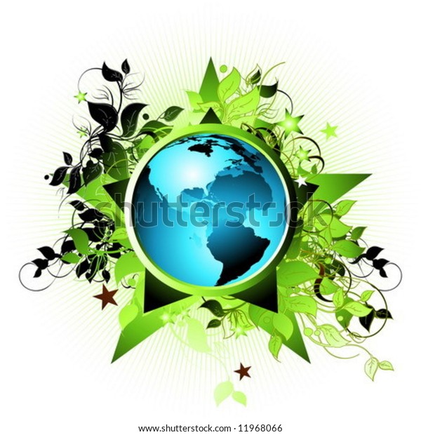 Earth Floral Elements Stock Vector (Royalty Free) 11968066