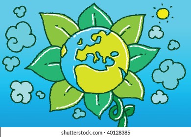 The Earth flower