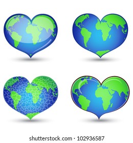 Earth in form of heart