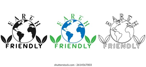 Earth Friendly Design Featuring Globe and Leaf Elements.