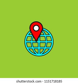 Earth glob vector icon
