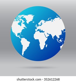earth , global ,world , planet. vector illustration