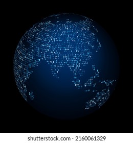 Earth globe. 3d vector illustration