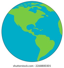 
Earth Globe, Americas - Vector illustration