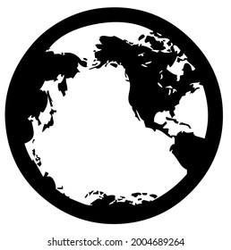 Earth globe, atlas with map of world, world map, abstract 3d design, vector, illustration in black and white color, isolated on white background 