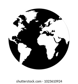 Earth globe ball flat icon