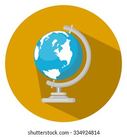 Earth globe ball icon