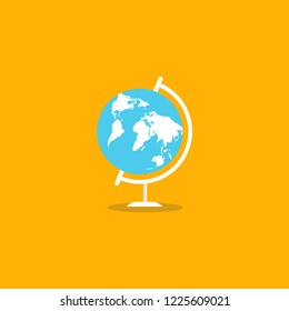 Earth globe ball icon. Vector illustration.