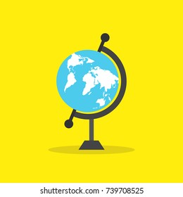 Earth globe ball icon. Vector illustration.