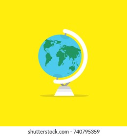 Earth globe ball icon. Vector illustration.