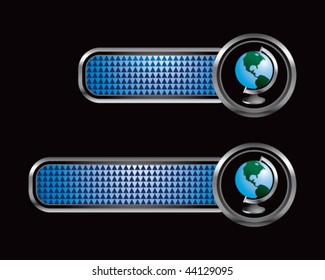 earth globe blue checkered tabs
