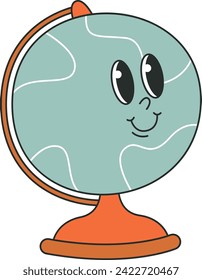 Ilustración de vectores de caracteres de globo terrestre