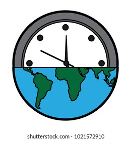 earth globe clock time ecology concept