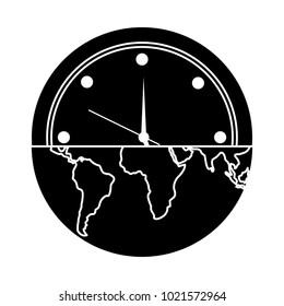 earth globe clock time ecology concept