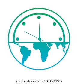 earth globe clock time ecology concept