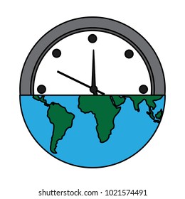 earth globe clock time ecology concept