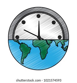 earth globe clock time ecology concept
