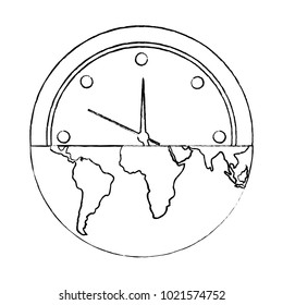 earth globe clock time ecology concept
