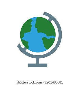 Icono de color del globo terrestre. Ilustración de elementos de color simple. Diseño del símbolo del concepto del Globe terrestre a partir del conjunto de la educación. Se puede usar para web y móvil