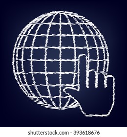 Earth Globe with coursor