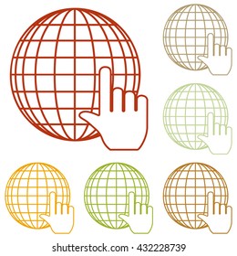 Earth Globe with cursor