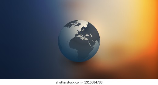 Earth Globe Design - Eco, Globalisation,  Global Business, Technology Concept, Event Poster, Vector Template