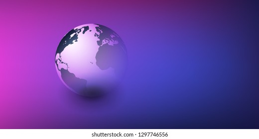 Earth Globe Design - Global Business, Technology, Globalisation Concept, Vector Template