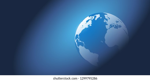 Earth Globe Design - Global Business, Technology, Globalisation Concept, Vector Template 
