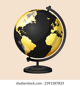 Diseño del globo terrestre aislado en un fondo blanco
