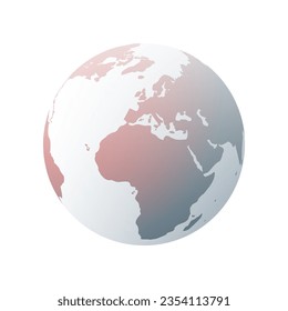 Earth Globe Design Layout - Global Business, Technology, Globalization Concept, Vector Template - Vector Isolated In White Background - Europe, Africa, Atlantic, Middle East Side