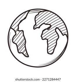 diseño de globo terrestre sobre blanco
