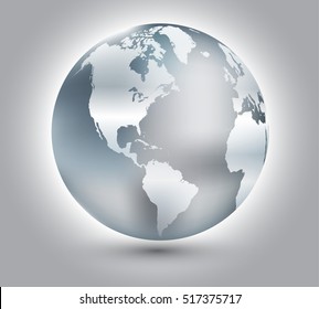 Earth globe design.Vector globe icon.