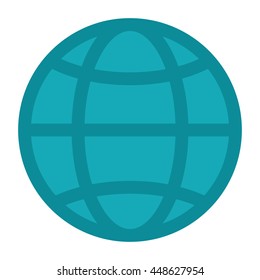earth globe diagram icon