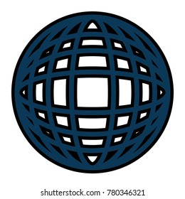 earth globe diagram icon image 
